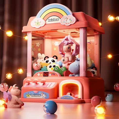 Claw Machine for Kids and Adults with Mini Prizes, Toys for Ages 8-13 Girls, Candy Machine Birthday Gifts for 6-12