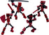 3D Printed Action Figure Mini-13, 6.65-inch Movable Toy with Accessories, Creative Desk Decoration (Red)