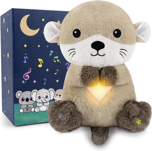 BRICHOEE Breathing Stuffed Animal, Soothing Otter Stuffed Animal with Breathing Motion, Calming