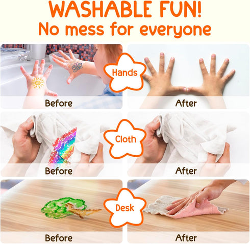(18 1-8) TinyGeeks Jumbo Crayons Colors) Non-Toxic, Washable Crayons for Toddlers and Kids (Ages Easy-to-Hold - Ideal