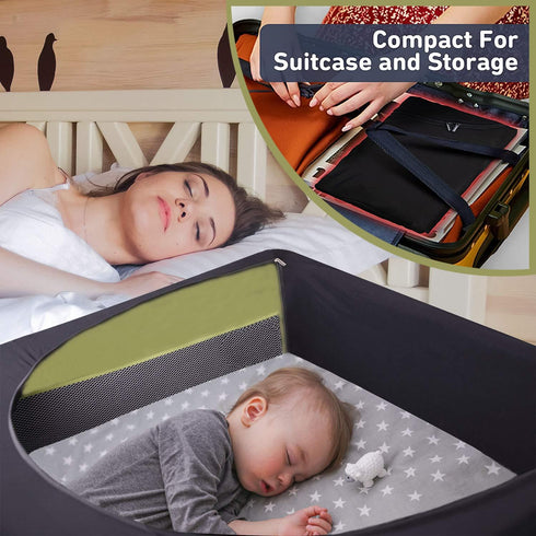 40"30" Blackout Crib Canopy Cover Travel Netting Tent Stretchy Breathable Stretch Up to for Indoor and Outdoor