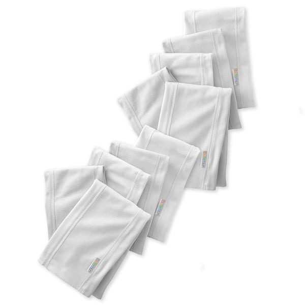 Butterblu Bailey 10-Pack Burp Cloths 100% Organic Cotton Knit for Newborn &