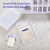 wkao 12 7.5 5.1 0.7 Inch Clear Breast Milk Storage Trays for Freezer, Space-Saving X X Storage Solution