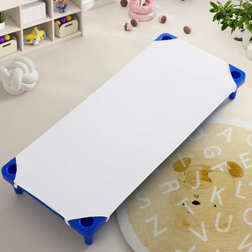 2 Pack 23" 51" Horbaunal White Cot Sheets for Daycare/Pre-School Standard Size, x Cot Fitted Sheets, Microfiber Fitted