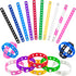 20 PCS Stuffed Croc Bracelet Band, Silicone Charm Bracelet for Kids, Croc Charm Bracelets in Bulk