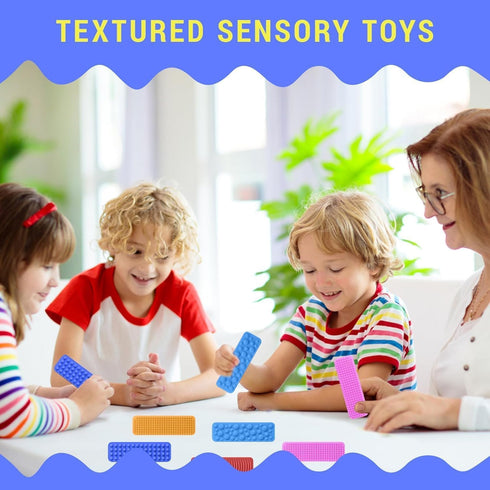 witkidome 8 Packs Sensory Fidget Toys Kids Adults, Textured Suction Toys for Autism Kids Calming,Sensory Stickers
