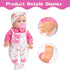 XFEYUE 12" Set,12 Inch 3+ Baby Doll with Pink Bowknot Clothing Realistic Baby Dolls with Clothes