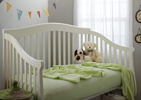 American Baby Company 100% Natural Cotton Fitted Crib Sheet, 52" x 28", Celery, for Boys and Girls
