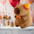 Cute Happy Birthday Capybara Plush, Soft Kawaii Capybara Stuffed Animal Gift for Kids 13 inch