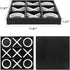 FUIN Wood Tic Tac Toe Decorative Board Game Set, 12" x 12", Black and White Coffee Table Decor