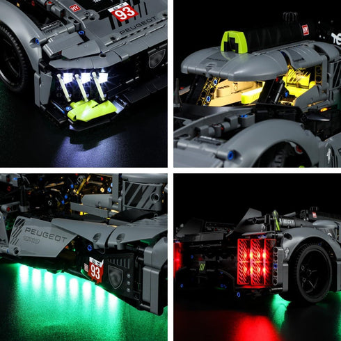LIGHTAILING LED Lighting Kit for Lego 42156 Peugeot 9X8 24H Le Mans Hybrid Hypercar Model - Compatible with Lego (Model