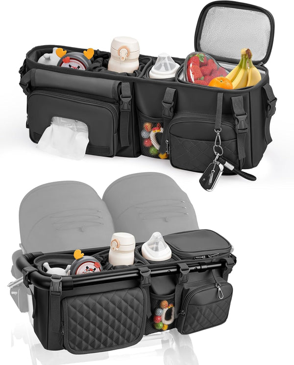 kcross Double Stroller Organizer Bag for Bob Duallie and Baby Jogger City Mini