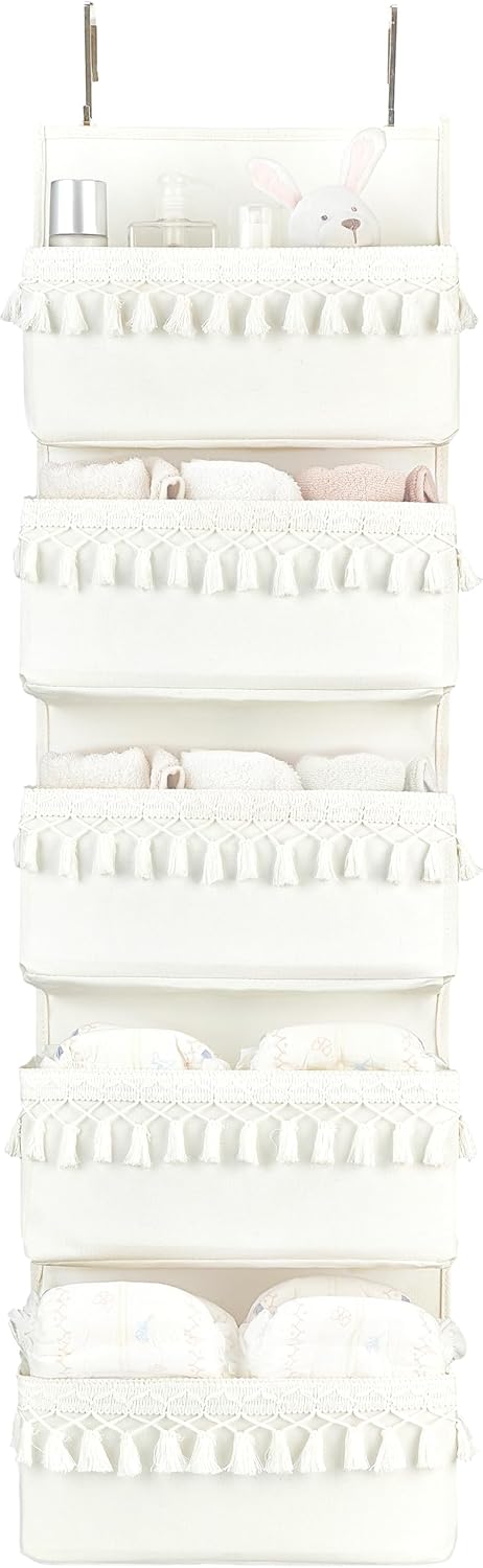 Dahey Over The Door Organizer Boho Nursery Storage Decor Closet Hanging Organizer