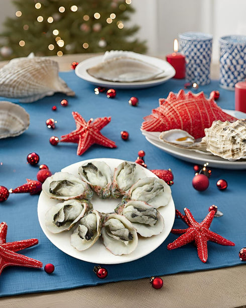 Kmiunty 8Pcs Artificial Oysters Shellfish Seafood Model Photography Prop for Home Kitchen Party Decoration (A)