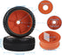 4pcs RC 1/8 Scale Off Road Car Buggy Tires and Wheels, 17mm Hex Tyre for Typhon, Red