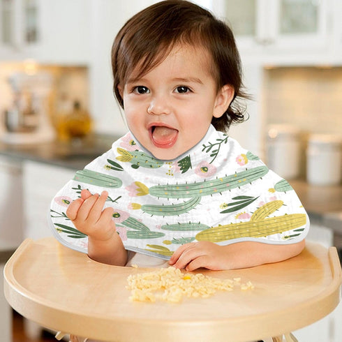 YETTASBIN Cactus Muslin Baby Burp Cloth, Super Soft Absorbent Cotton Burp Rag Baby Bibs Feeding Cloth for Newborn Boys