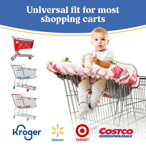 PILLANI Shopping Cart Cover for Baby, High Chair Cover for Restaurant Seat - Grocery Cart Cover for Baby Girl and Boy