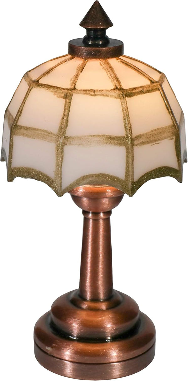 Mini Dollhouse Table Accent Lamp, LED Miniature Lighting for Dolls House Decor, Battery Operated