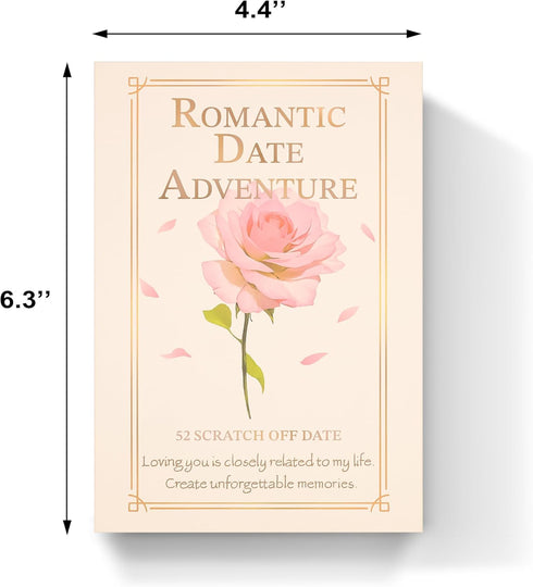 52 Date Ideas and 3 Decision Dice - Romantic Couples Gifts for Newlyweds, Memorable Dating Card Games