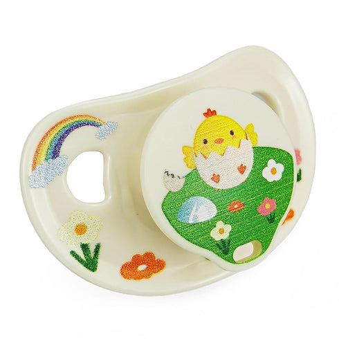 Cute Adult Pacifier with White Chicken Design