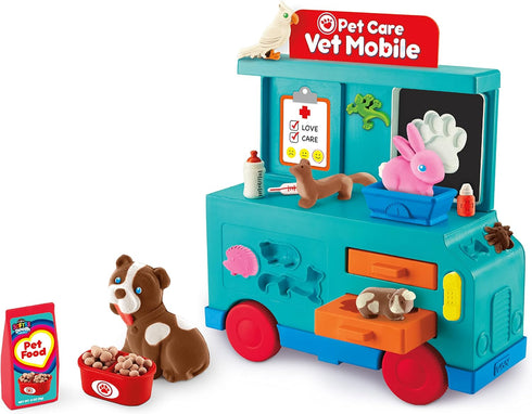 Cra-Z-Art Softee Dough Pet Care Vet Mobile Playset, Modeling Dough Toy for Kids Ages 3 Years & Up