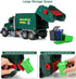 Big Garbage Truck Toys for Boys, Inertial Powered Push Car with Lights and Sounds, Trash Truck Model with 3 Garbage Cans