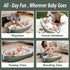 Bubbyhuts 100% Baby Lounger-Breathable and Soft Organic Cotton, Portable Infant Lounger with Removable Lounger Cover