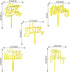 10 PCS Gold Acrylic Happy Birthday Cake Topper, Cupcake Topper Birthday Supplies Decorations