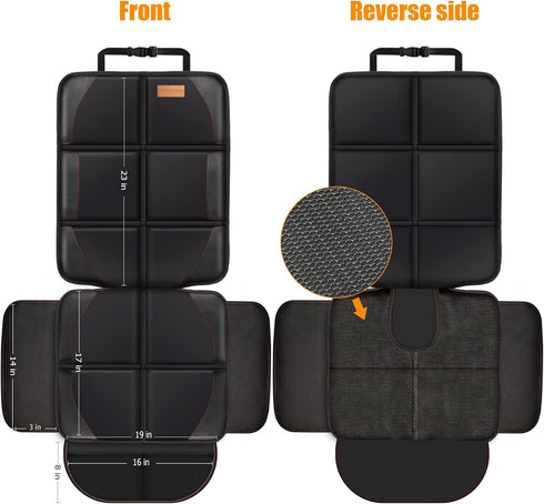 Car Seat Protector, 1 Pack, Thickest Padded 600D Fabric, Waterproof, Durable, Anti Slip Backing, Child Seat Protection