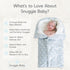 The Swaddle Blanket - White Dots Sleep Sack for Baby Boy & Girl (0-3 Months)