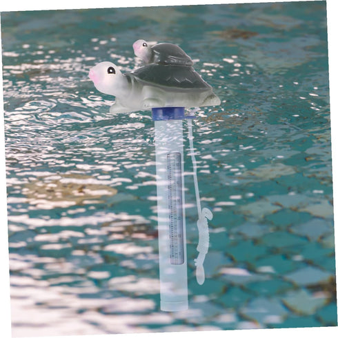 Swimming 0-50c TOYANDONA Floating Turtle Shape Pool Thermometer with String, Waterproof Cartoon Tortoise Thermometer