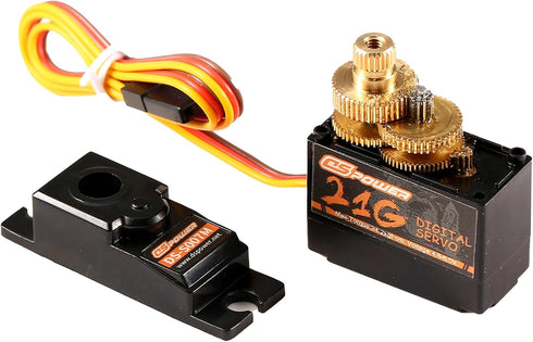 DSPOWER 21G 25T 1/18 1/16 1/14 Mini Servo Micro Servo with Arm,Digital Servo Full Metal Gear for RC Crawler Car,Truck