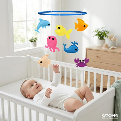 KatchOn, Baby Crib Mobile for Boys and Girls | Ocean Nursery Theme Mobile for Crib | Ocean Theme Decor | Brithday, Baby