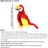 7.9" Parrot Stuffed Animal Plush Cute Small Bird Toy Gifts for Boys and Girls, Red