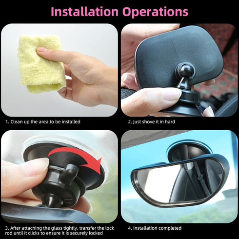 Baby Car Mirror, Shatterproof Automotive Interior Rearview Baby Observation Mirror, Adjustable Child Safety Seat Rear