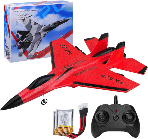 Beffkkip RC Airplane 2CH RC Plane 2.4GHz Remote Control Plane RTF SU35 RC