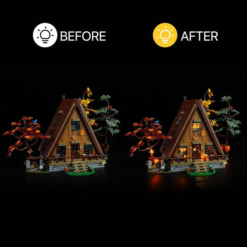 ManKiaPro LED Light Kit for Lego 21338 A-Frame Cabin Model (Lights Only, No Lego Set)