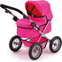 Bayer Design Trendy Pram for Dolls Up to 18" - Hot Pink, Includes Shoulder Bag, Adjustable Handle, Ages 3+