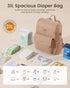 Backpack, 3 1 Backpack LOVEVOOK Diaper Bag in Baby Bag with Changing Pad & Detachable Straps, Large Diaper for Mom Dad