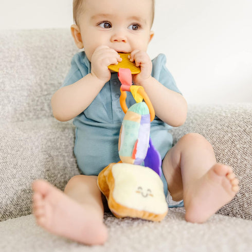 2-Pack Melissa & Doug Multi-Sensory Take-Along Clip-On Infant Toy (PB&J and Bubble Tea)