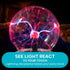 Discovery Kids Plasma Globe Lamp with Touch and Sound Sensitive Lightning, Black Tesla Coil for Kids Room
