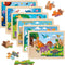 Wooden Puzzles for Kids Ages 4-6, 6 Packs 30 PCs Jigsaw Puzzles for Learning Educational Toys for Boys and Girls