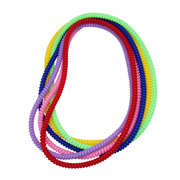 Sensory Chew Necklace for Boys and Girls, 6 Pack Stretch Chewing Necklaces