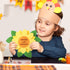 Honoson 24 Set Felt Sunflower Craft Kit Christian Bible Craft Supplies for Sunday School Preschoolers Easy to Assemble