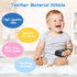 Baby Teether Toys, 2PCS Silicone Phone Shape Teething Toys with 2PCS Pacifier Clip for Babies 0-6 Months (Beige & Black)