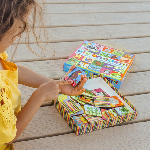 eeBoo Life on Earth Memory & Matching Game, 24 Pairs for Ages 3 and Up