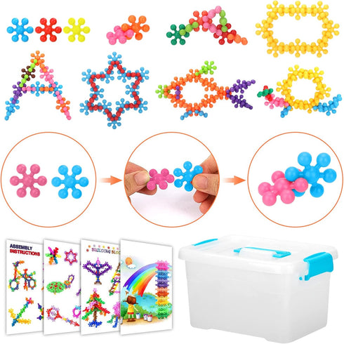 400 Pieces Building Blocks - Kids STEM Educational Toys, Interlocking Solid Plastic for Preschoolers Aged 3+