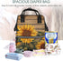 HCBPWVQA Backpack Daypacks Backpack Mommy Paint Wooden Board Sunflower Diaper Bag with Changing Pad and Pacifier