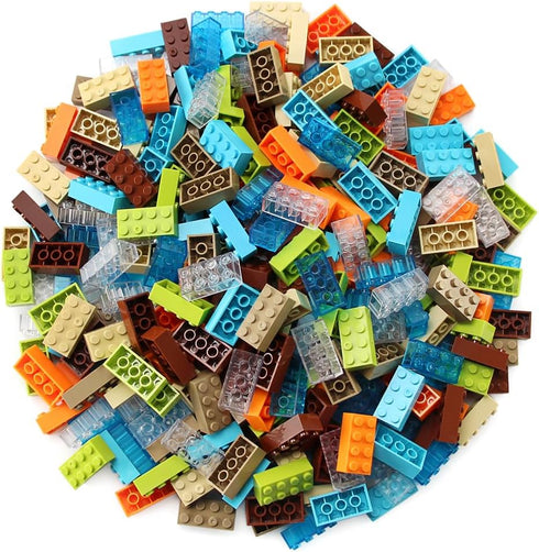 Feleph 320 Pieces 2x4 Bricks Multicolored Classic Parts Building Set, Creative Play Toy Accessories Compatible with 3001