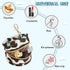 Wajiw Pacifier Storage Case for Travel, Round Pacifier Case with Zipper & Hook Buckle, Pacifier Storage Bag for Mom
